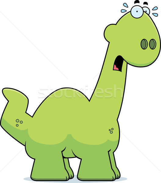 Scared Cartoon Apatosaurus Stock photo © cthoman