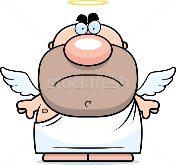 Louco desenho animado anjo ilustração zangado homem Foto stock © cthoman