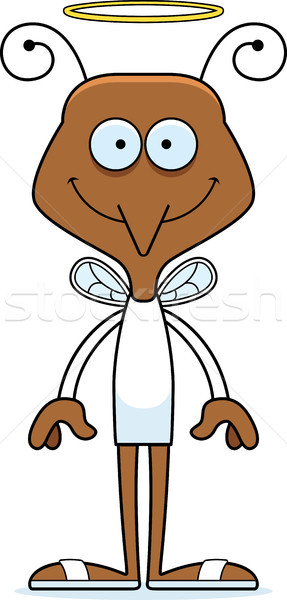 Cartoon sonriendo ángel mosquitos animales Foto stock © cthoman