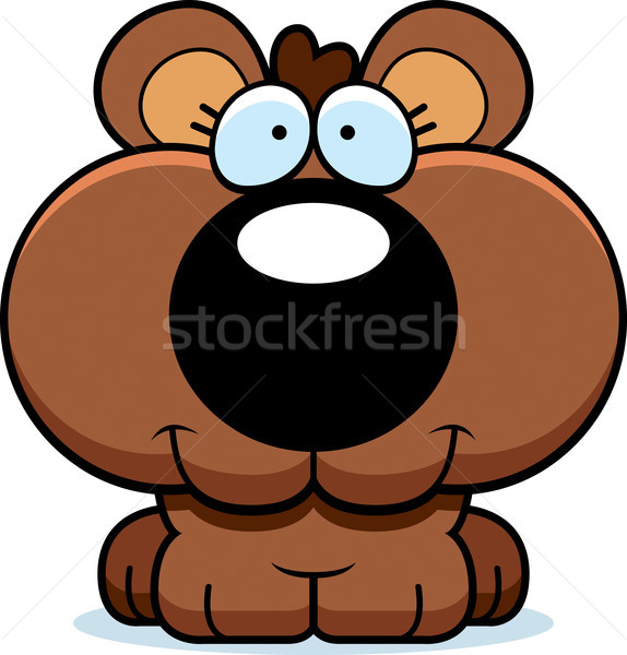 漫画 クマ カブ 笑みを浮かべて 幸せ ストックフォト © cthoman