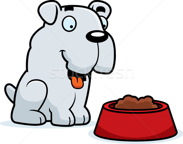 Cartoon Bulldog Food Stock photo © cthoman