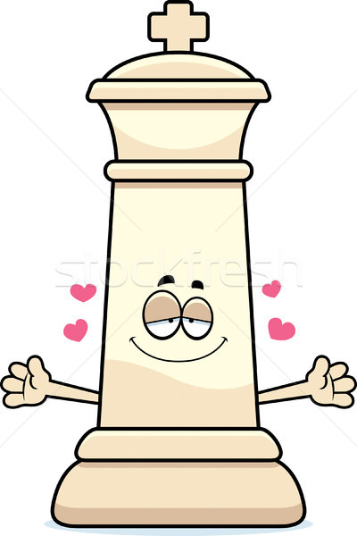 Cartoon Chess King Hug Stock photo © cthoman