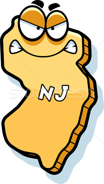 Cartoon arrabbiato New Jersey illustrazione guardando america Foto d'archivio © cthoman