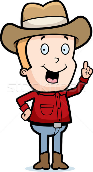 Foto stock: Vaquero · idea · feliz · Cartoon · nino · sombrero