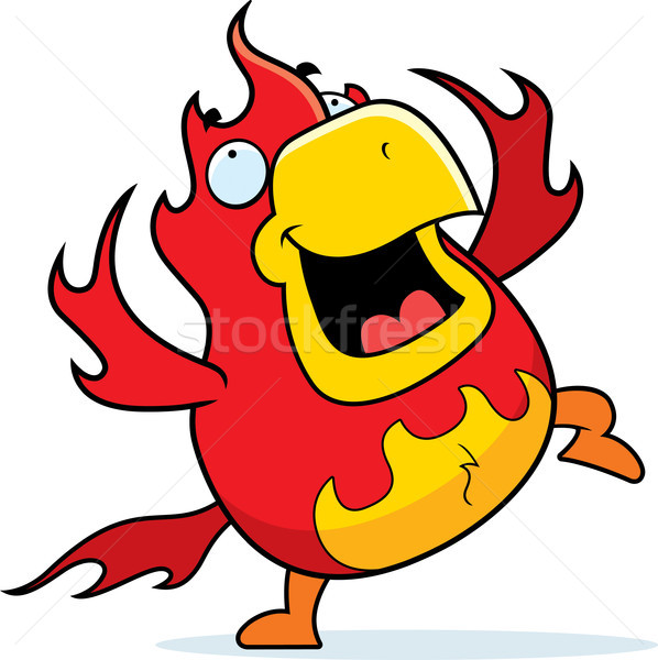 Cartoon Phoenix Dancing Stock photo © cthoman