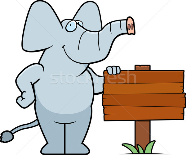 Elephant Sign Stock photo © cthoman