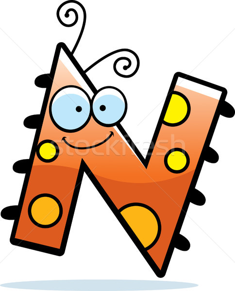 Cartoon Letter N Bug Stock photo © cthoman