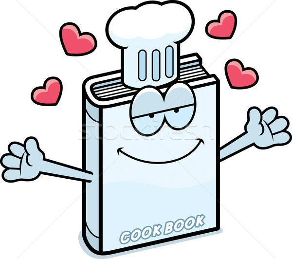 Karikatur Kochbuch hug Illustration bereit geben Stock foto © cthoman