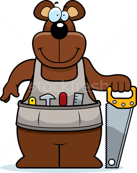 Cartoon Woodworking Bear Stock photo © cthoman