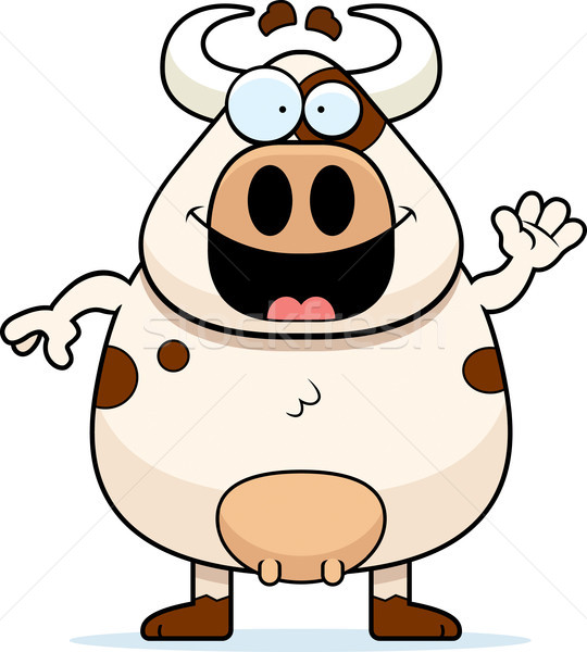 Cartoon vache illustration souriant [[stock_photo]] © cthoman