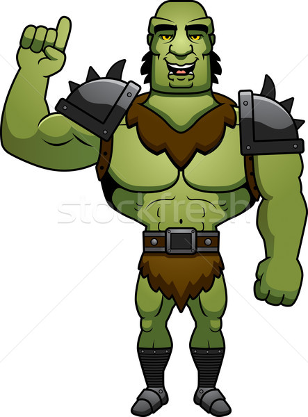 Cartoon Orc Talking Stock photo © cthoman