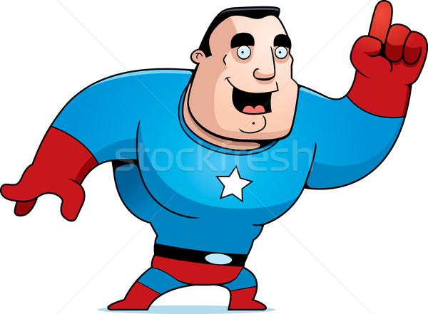 Cartoon superhero Идея улыбаясь Сток-фото © cthoman