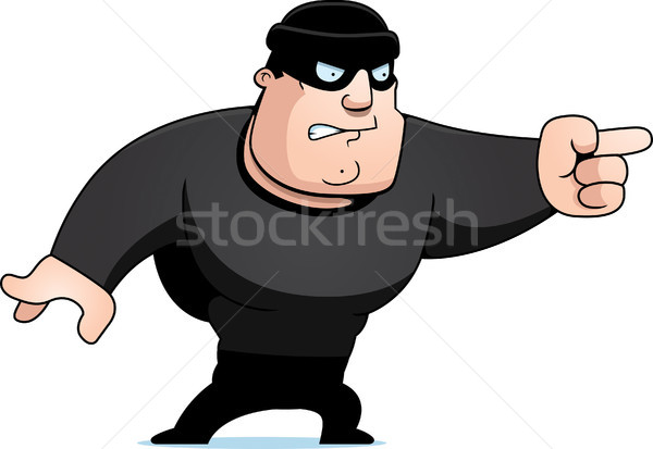 Cartoon Burglar Angry Stock photo © cthoman