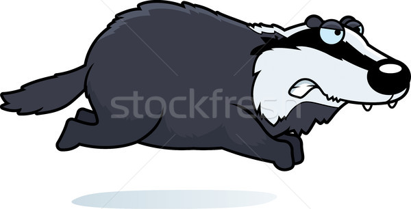 Angry Cartoon Badger Stock photo © cthoman
