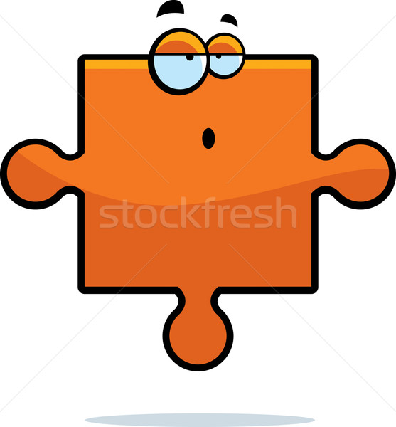 [[stock_photo]]: Puzzle · pièce · confondre · cartoon