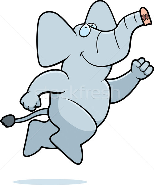 Elephant Jumping Stock photo © cthoman