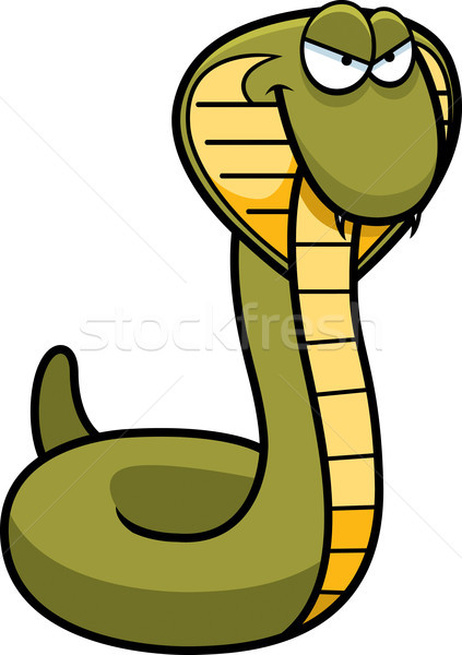 Karikatur cobra Schlange Tier böse mad Stock foto © cthoman