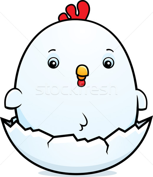 Cartoon Baby Rooster Egg Stock photo © cthoman