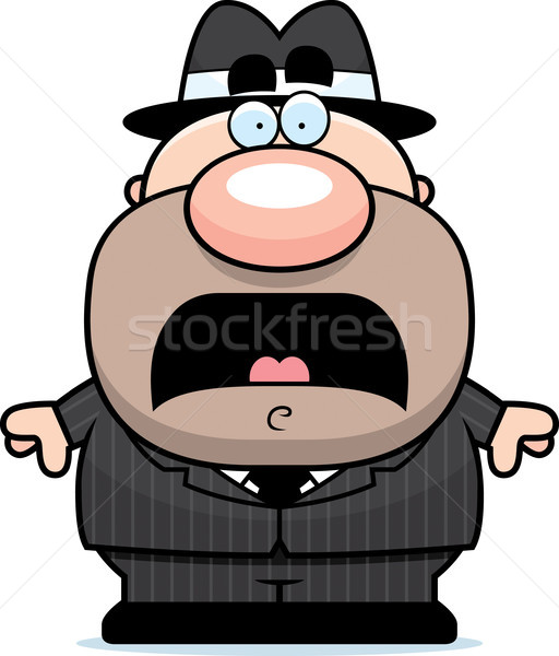 Scared Cartoon Mobster Stock photo © cthoman