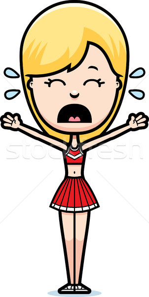 Bang cartoon cheerleader illustratie teen meisje Stockfoto © cthoman