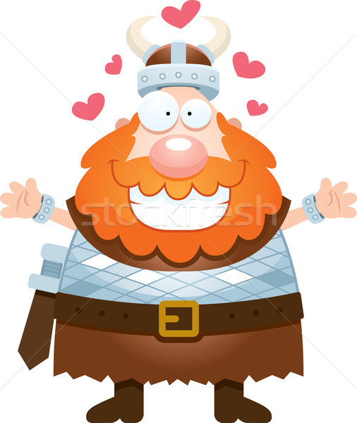 Cartoon viking hug illustration prêt donner [[stock_photo]] © cthoman