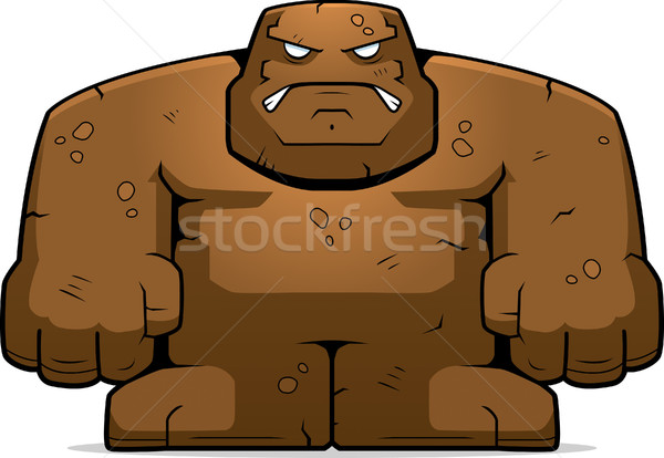 Lama desenho animado zangado sujeira forte monstro Foto stock © cthoman