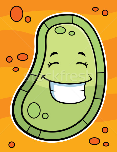 Bacilus mosolyog rajz zöld boldog Stock fotó © cthoman