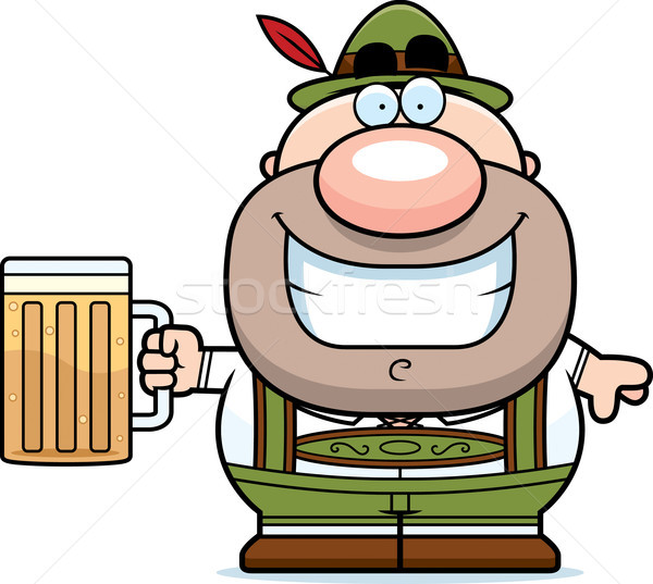Cartoon Lederhosen Man Beer Stock photo © cthoman