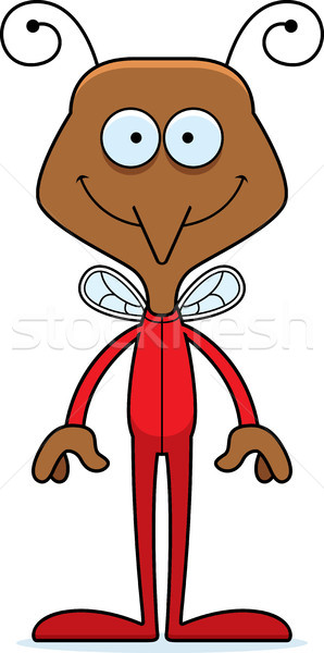 Desenho animado sorridente mosquito pijama animal Foto stock © cthoman