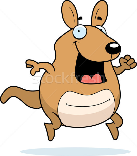 Cartoon Wallaby Hopping Stock photo © cthoman