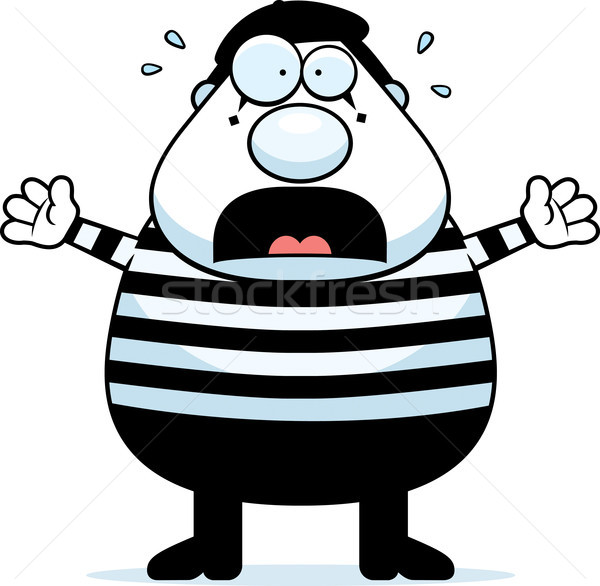 Cartoon Mime Panic Stock photo © cthoman