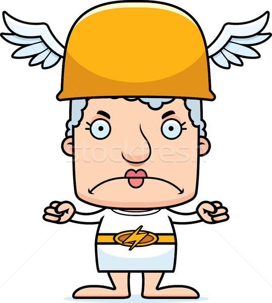 Cartoon Angry Hermes Woman Stock photo © cthoman