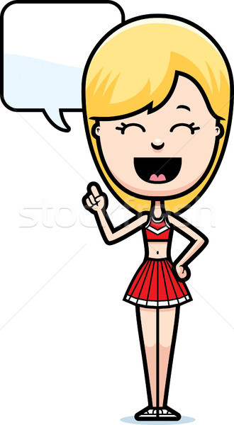 Vorbesc desen animat majoreta ilustrare Teen fată Imagine de stoc © cthoman