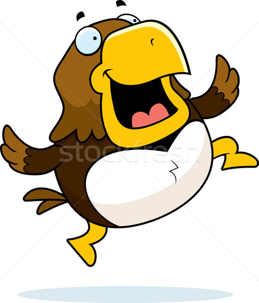 Cartoon Hawk Jumping Stock photo © cthoman