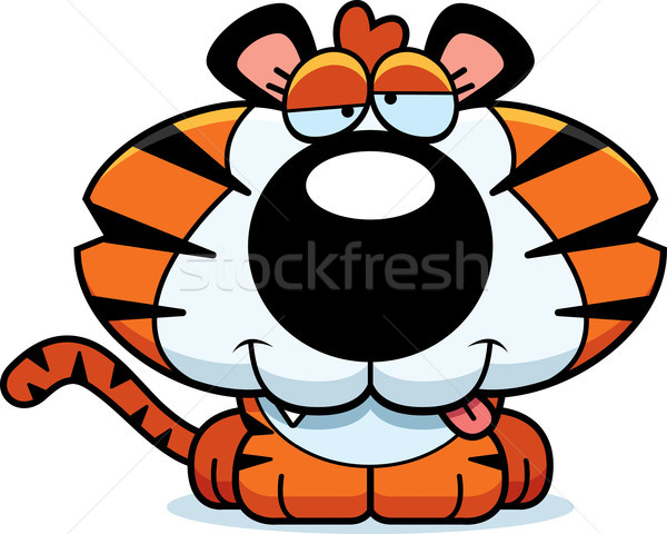 Cartoon Goofy Tiger Cub Stock photo © cthoman