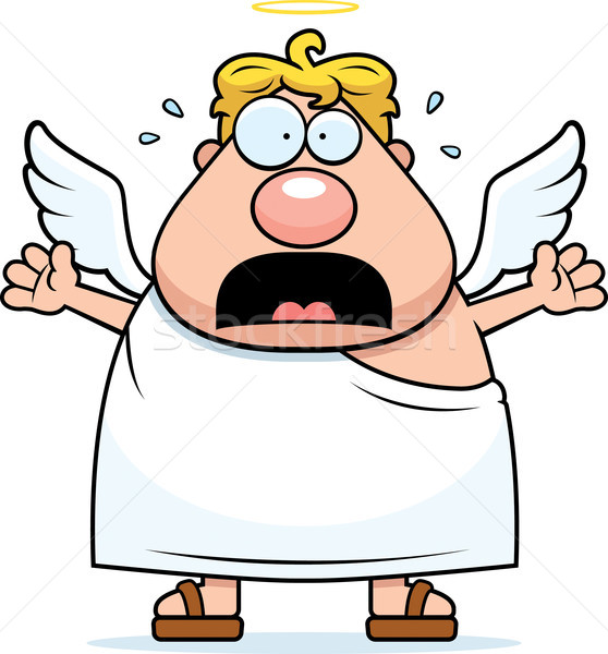 Cartoon Angel Panicking Stock photo © cthoman