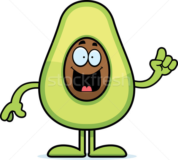 Cartoon avocado idea illustrazione alimentare felice Foto d'archivio © cthoman