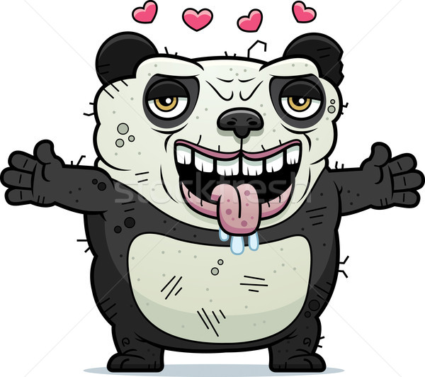 Ugly Panda Hug Stock photo © cthoman