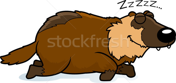 Cartoon slapen illustratie dier grafische Stockfoto © cthoman