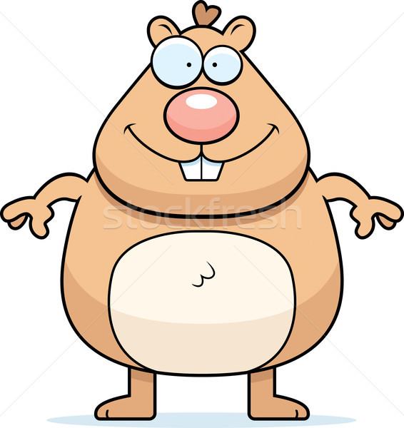 Chomika uśmiechnięty szczęśliwy cartoon stałego Zdjęcia stock © cthoman