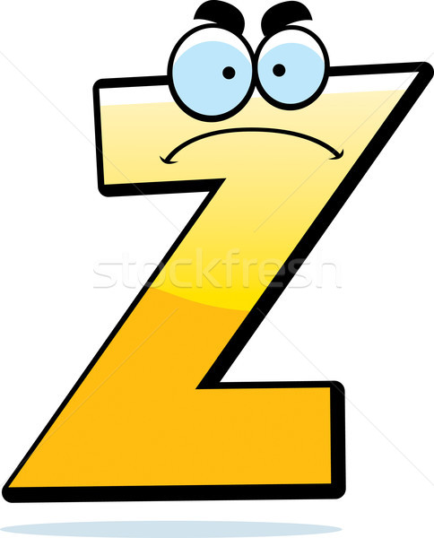 Zły cartoon pismo z ilustracja list złota Zdjęcia stock © cthoman
