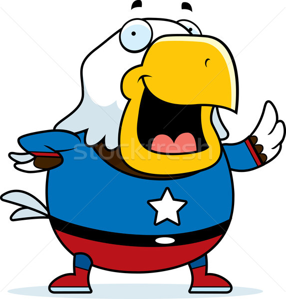 Cartoon Superhero Bald Eagle Stock photo © cthoman