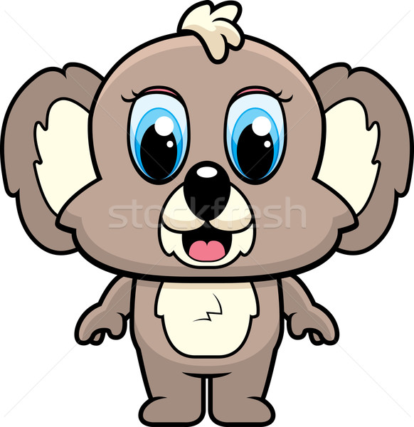 ребенка Koala Cartoon Постоянный два ног Сток-фото © cthoman