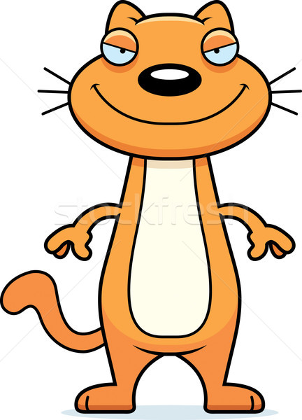 Sly Cartoon Cat Stock photo © cthoman