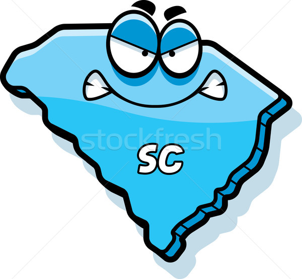 Karikatür öfkeli Güney Carolina örnek bakıyor Amerika Stok fotoğraf © cthoman