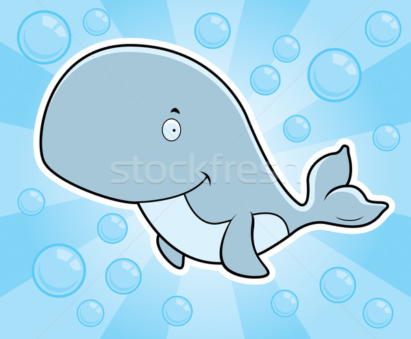 кит подводного счастливым Cartoon улыбаясь Сток-фото © cthoman