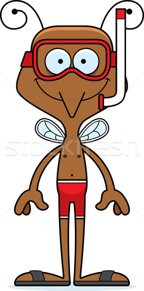 Desenho animado sorridente mosquito animal gráfico Foto stock © cthoman