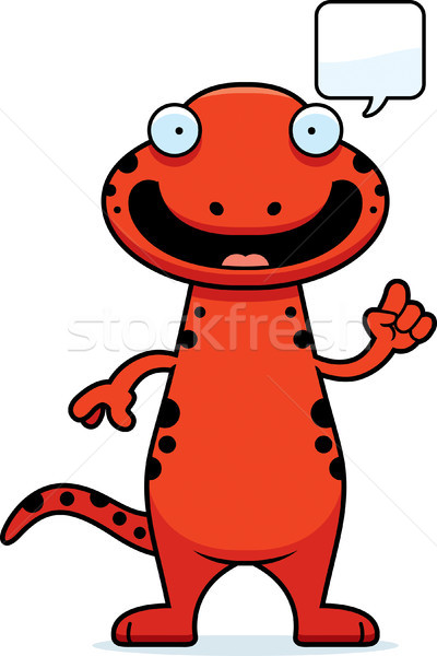 Cartoon Salamander Talking Stock photo © cthoman