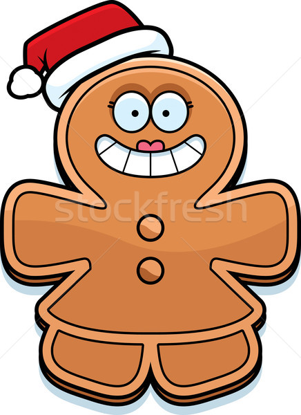 Christmas Cartoon Gingerbread Woman Stock photo © cthoman