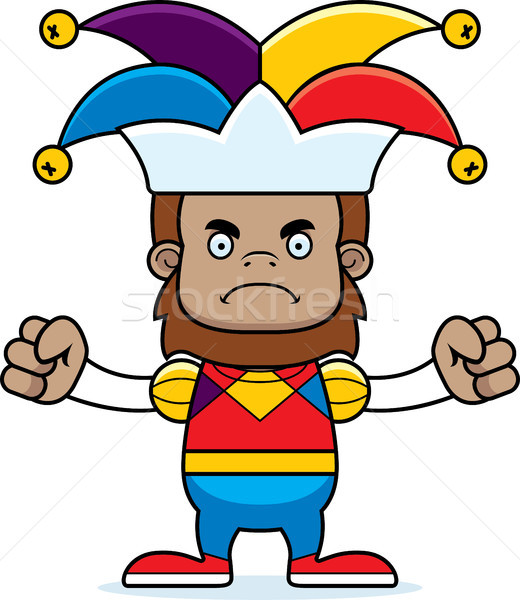 Cartoon Angry Jester Sasquatch Stock photo © cthoman
